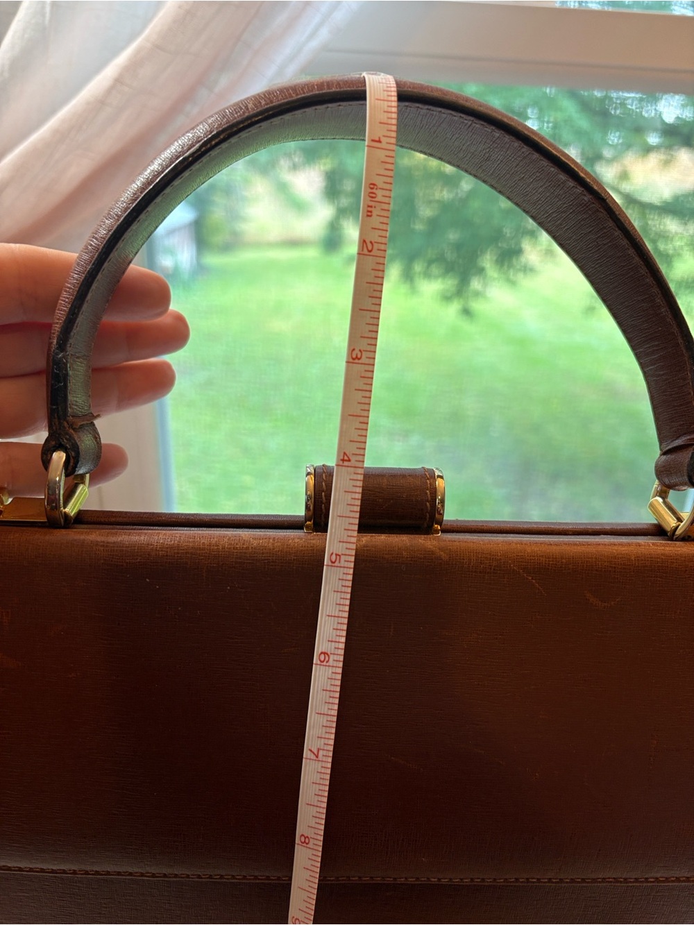 Vintage Salvatore Ferragamo Brown Leather Structured Top-Handle Satchel - Picture 4 of 16